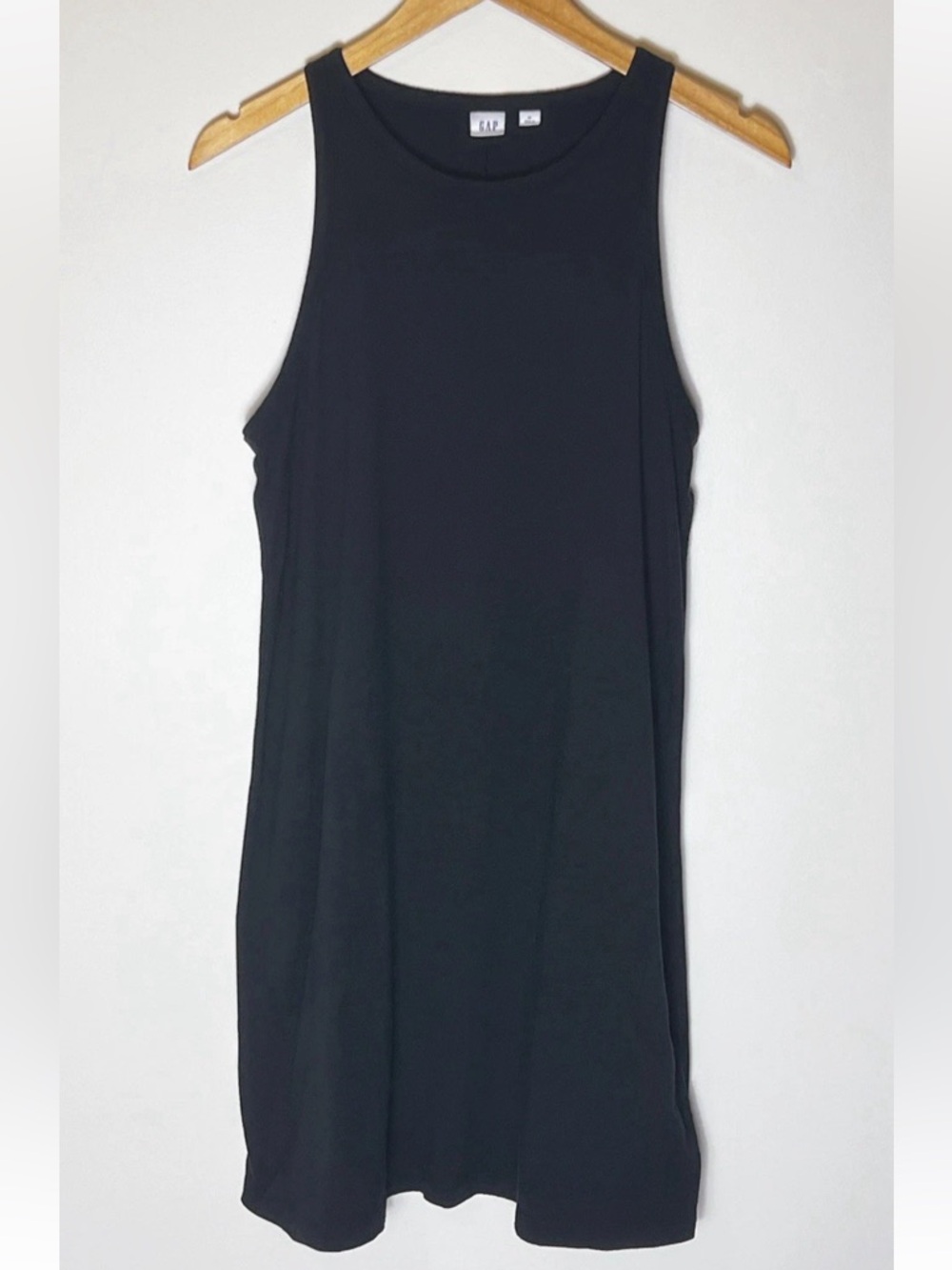 GAP Classic Black Tank Dress with Scoop Neck 100% Cotton